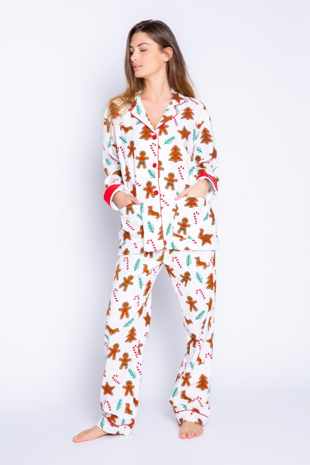 Christmas Cat Flannel PJ Set