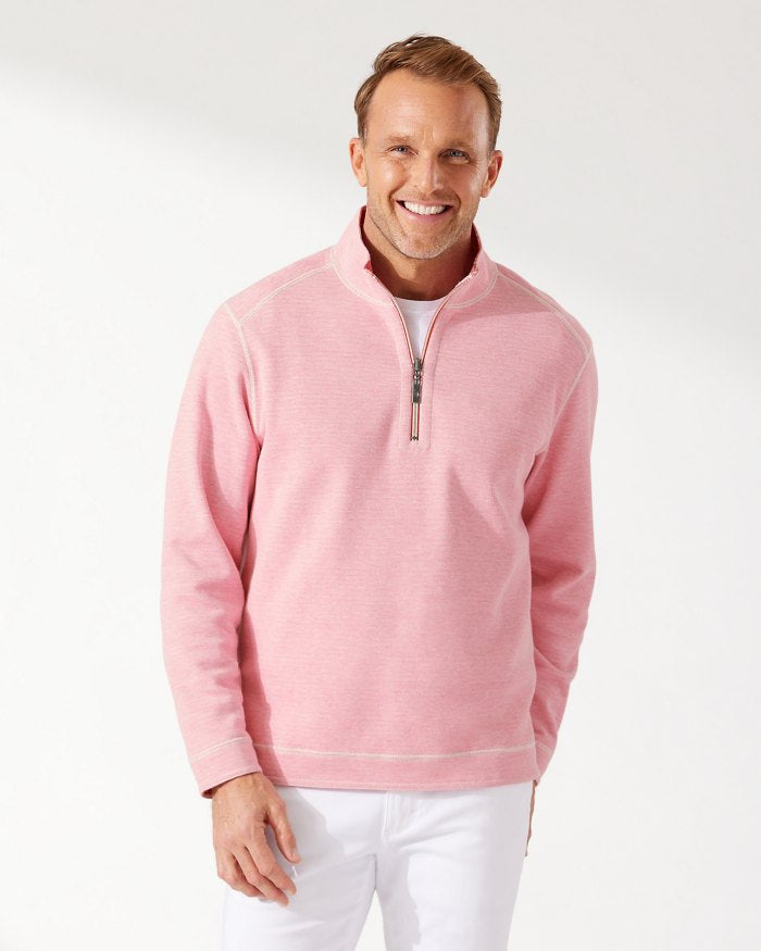 Costa Flora Reversible Half-Zip Sweatshirt — Pink – The Towne Shoppe