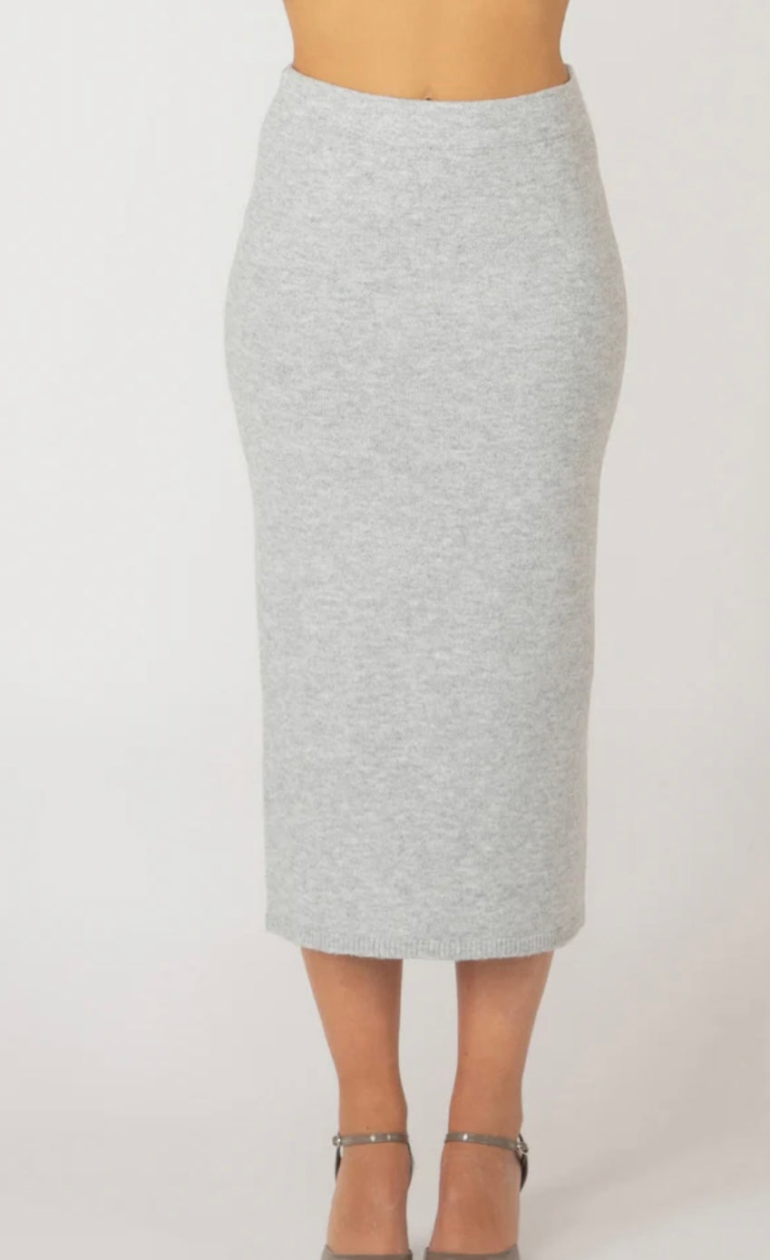 Pull On Midi Sweater Skirt