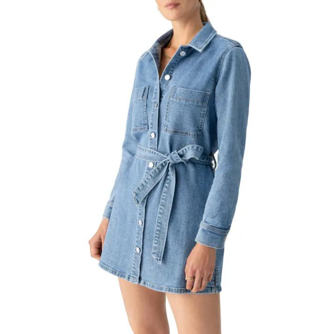 Denim Utility Shirt Dress