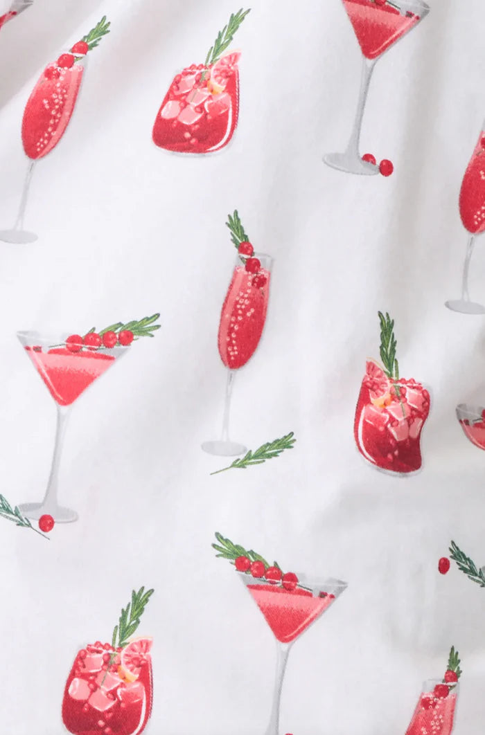 Cranberries & Cocktails Flannel PJ Set