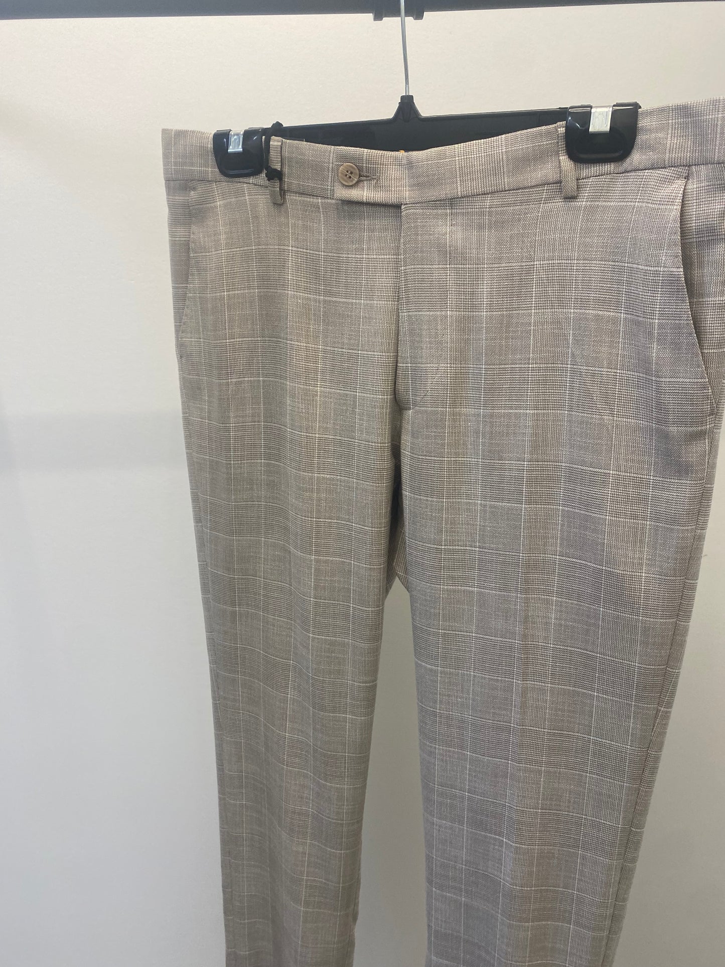 Melki Checked Dress Pants - Sable