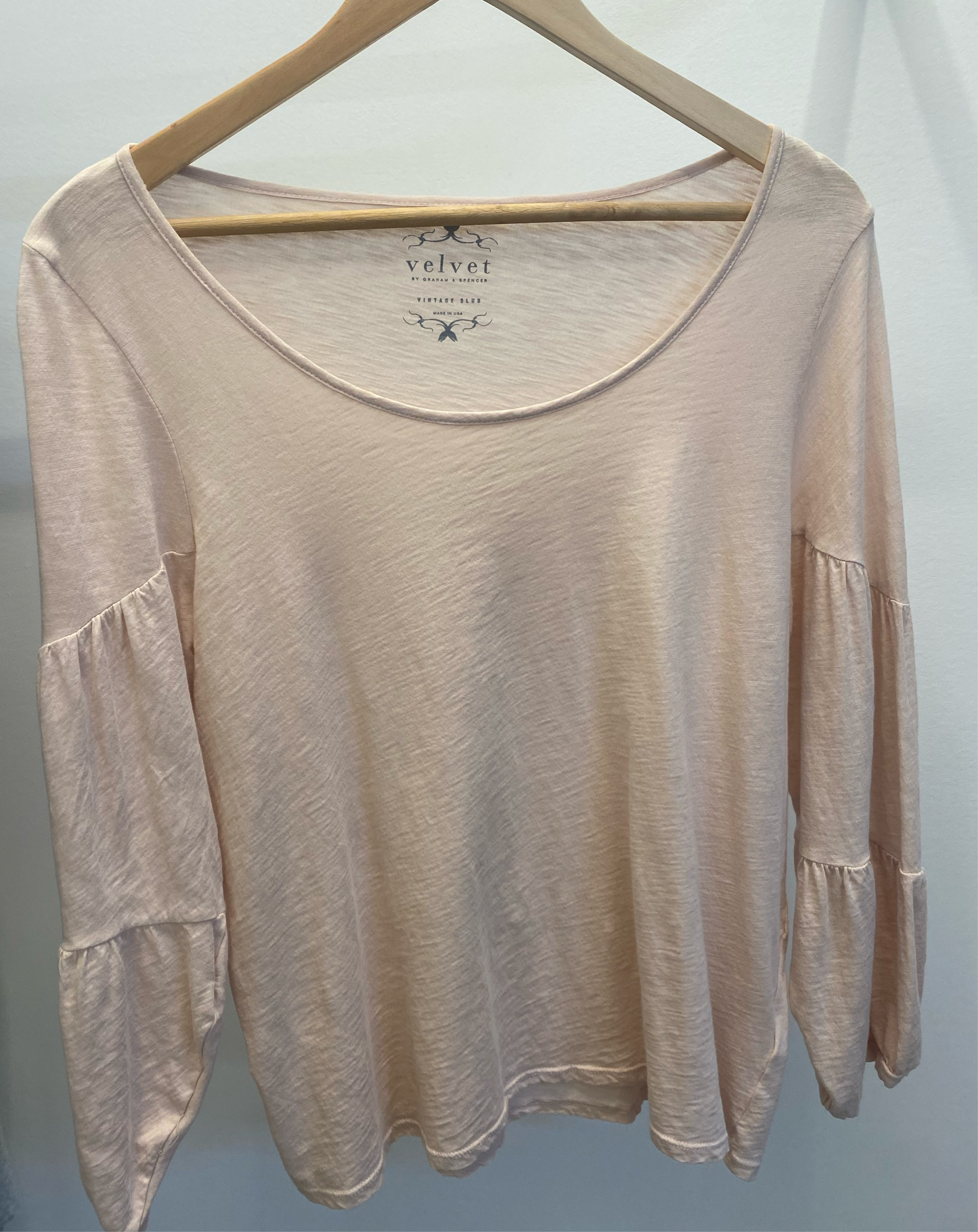 Bubble Sleeve  Pink Top