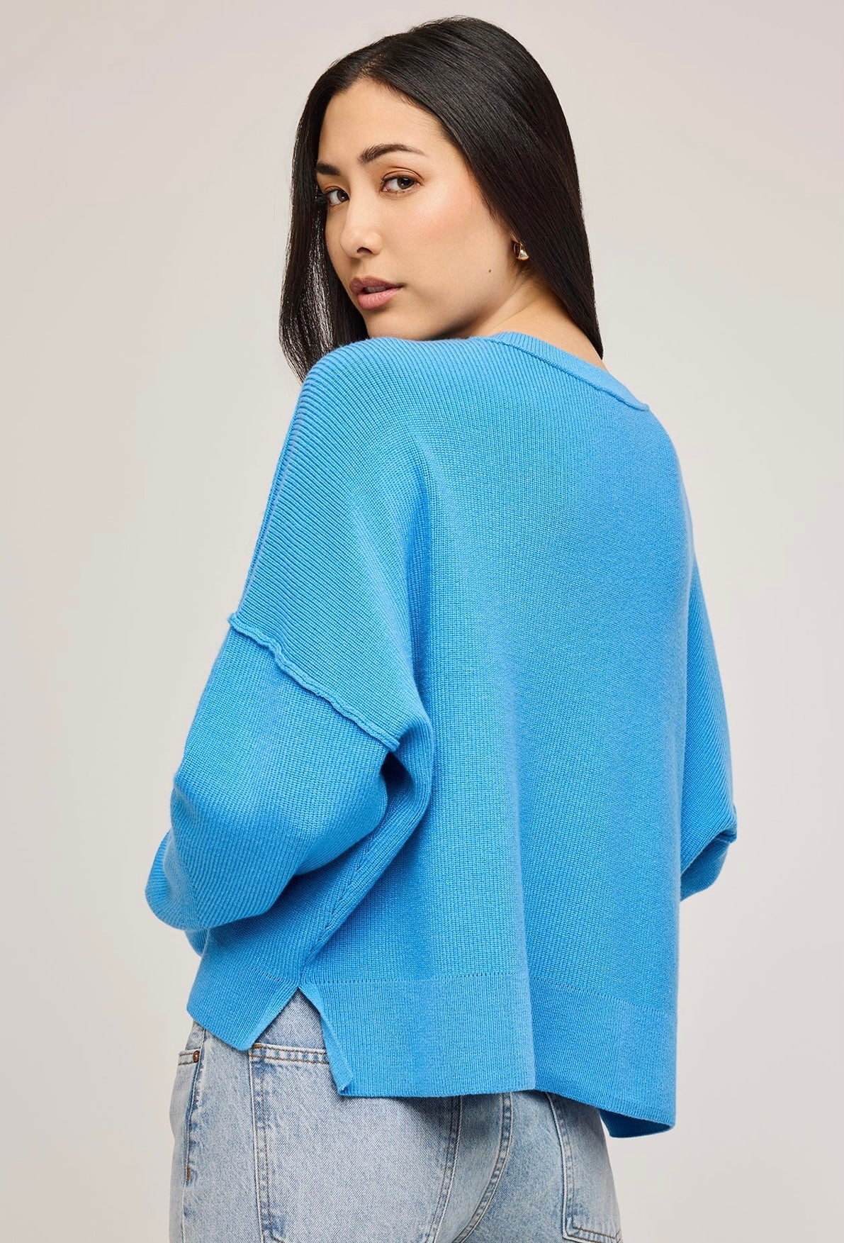 Echo Pullover Sweater — Capri Blue