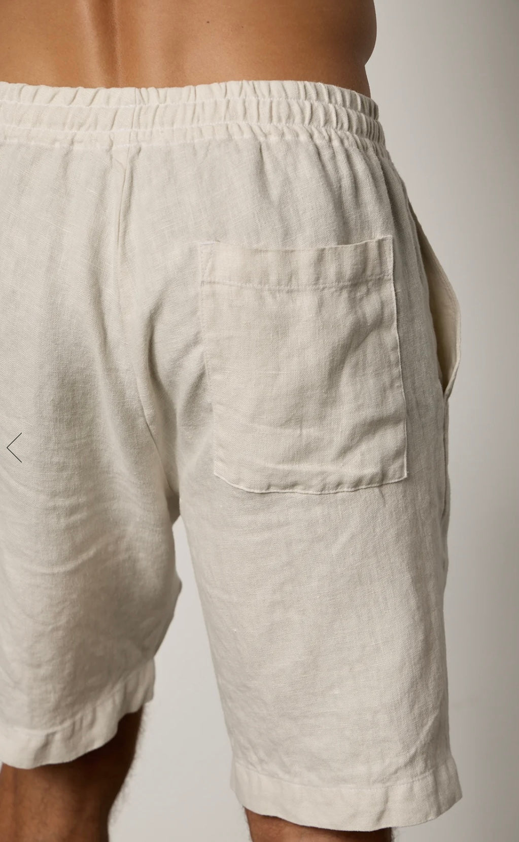 Jonathan Woven Linen Short — White