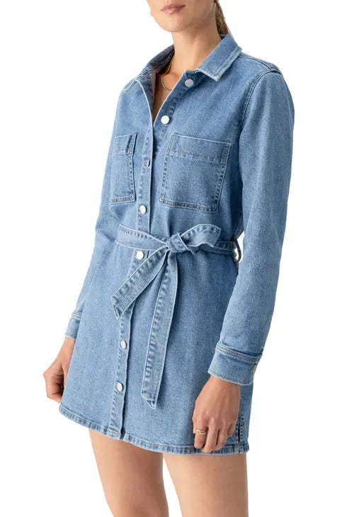 Denim Utility Shirt Dress