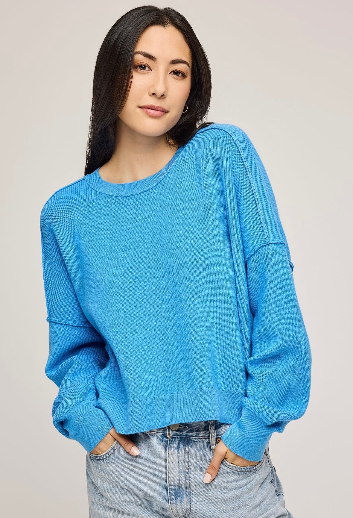 Echo Pullover Sweater — Capri Blue