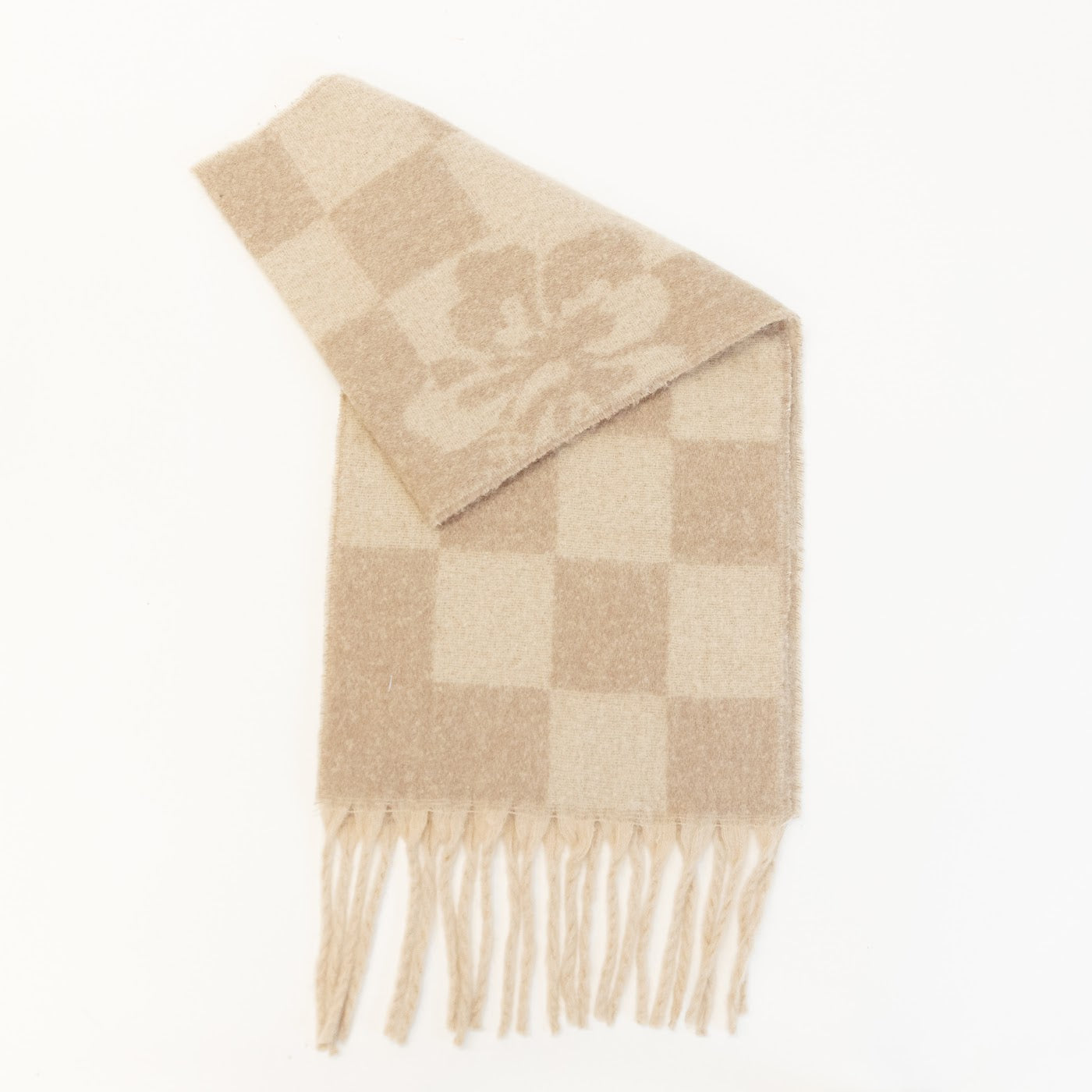 Cream Printed Scarf