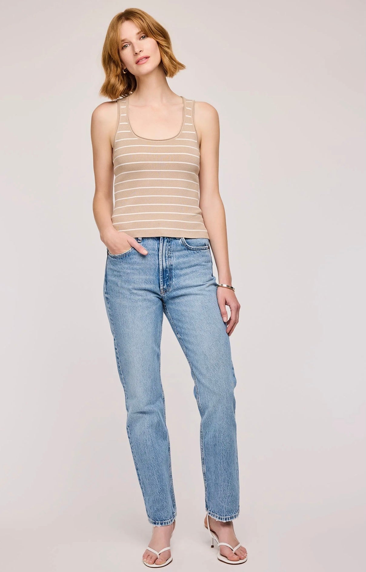 Sierra Tank — Oat Stripe