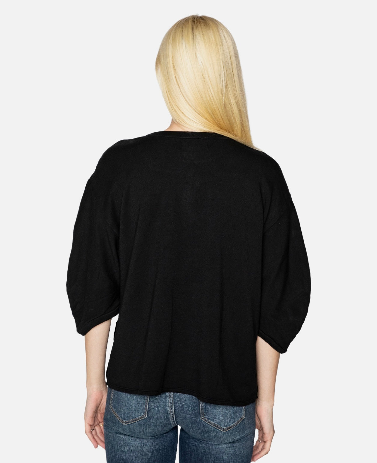 Berta Velvet Top 3/4 Sleeve