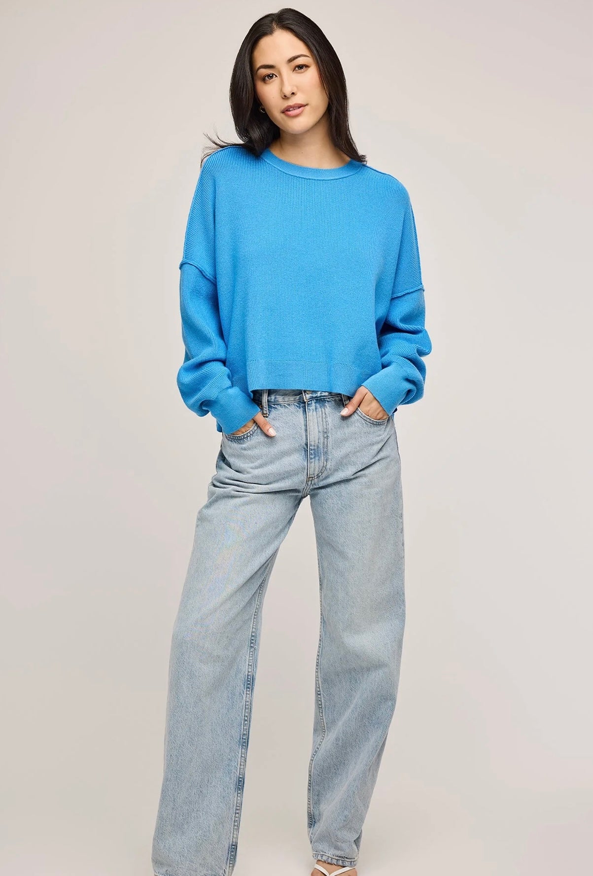 Echo Pullover Sweater — Capri Blue