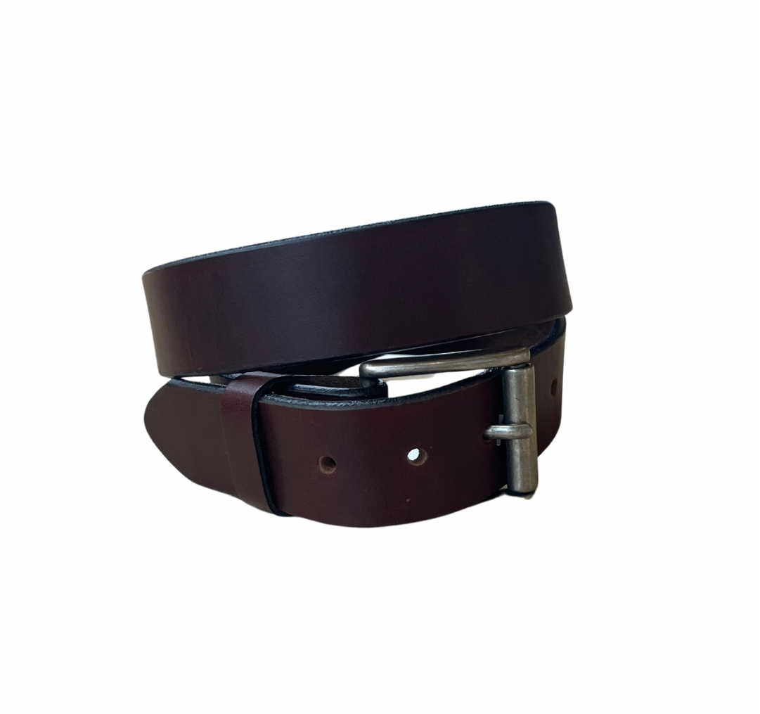 Hand Beveled Roller Brown Belt