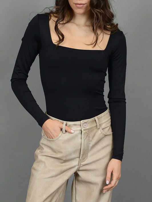 Square neck top