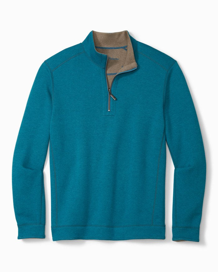 Flipshore Half-Zip Reversible Sweatshirt — Ink Blue