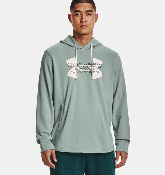 Rival Terry Logo Hoodie — Opal Green