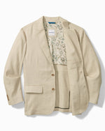 Lahaina Bay Linen-Blend Blazer — Khaki